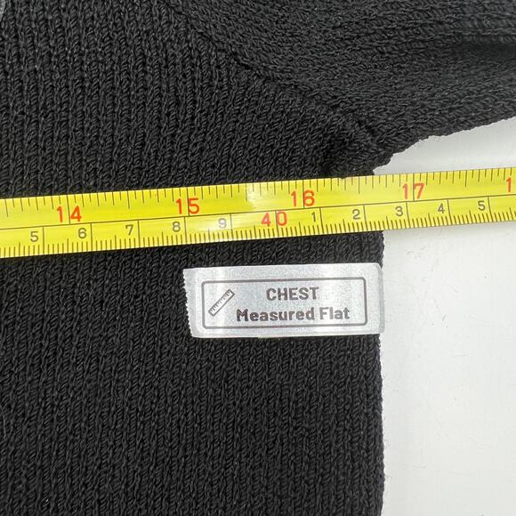 Pat Sandler for Wellmore Black Long Sleeve Knit Top Vintage 80's - Picture 4 of 9